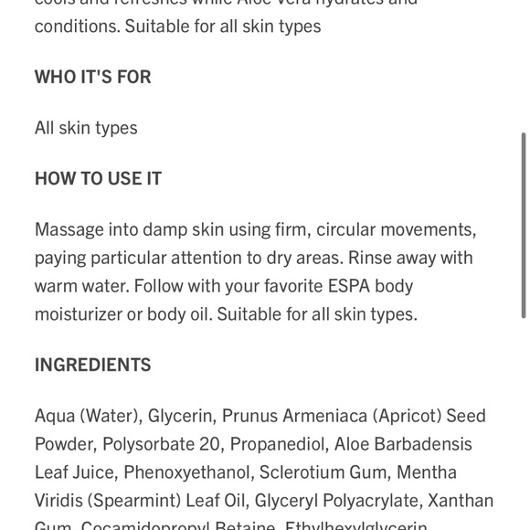 ESPA exfoliating body polish NEW - Picture 6 of 7